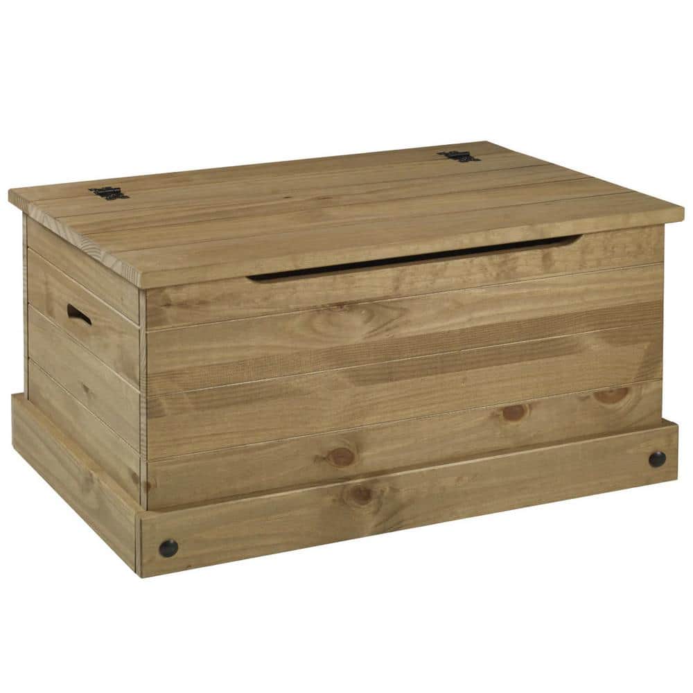 Classic Cottage Series Corona Gray Trunk Bench with Lift Open Top 35.43 in.