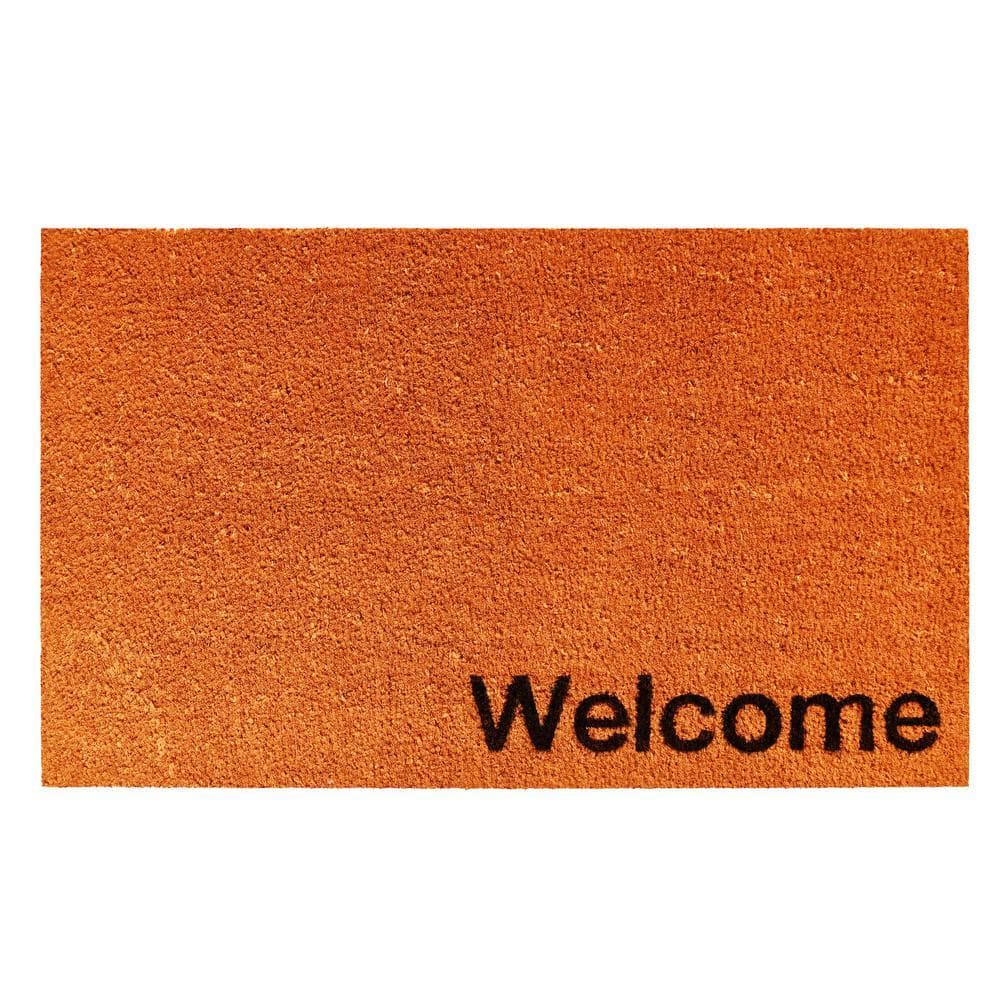 Collins Orange Pastel Welcome Doormat, 17" x 29"