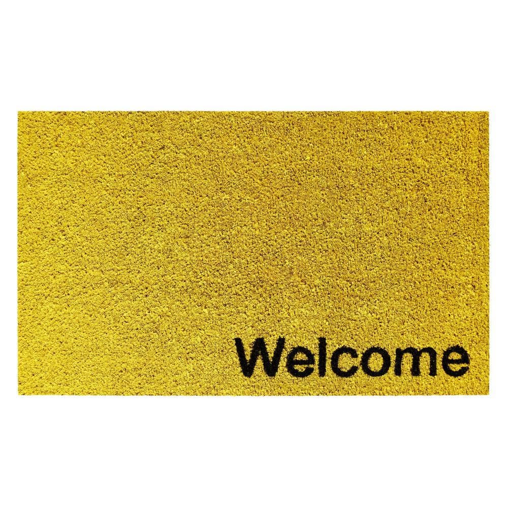 Collins Yellow Pastel Welcome Doormat, 24" x 36"