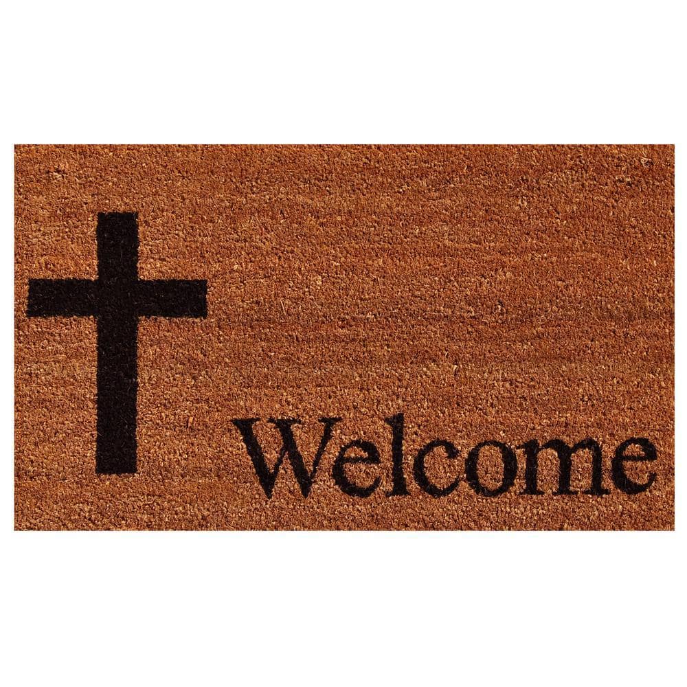Cross Welcome Doormat 36" x 72"