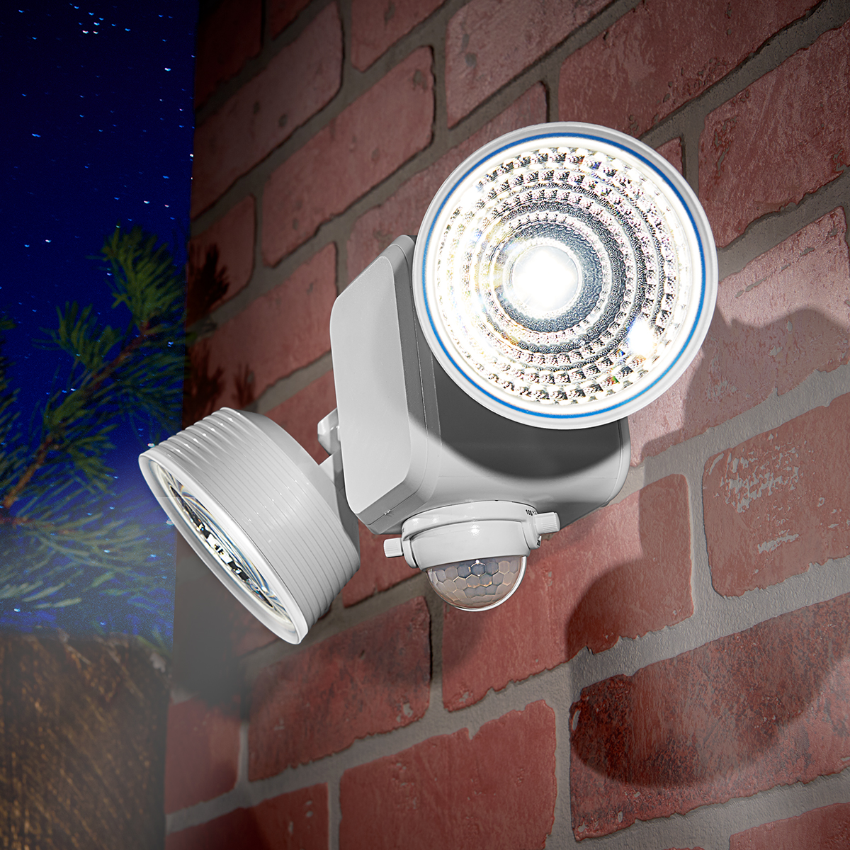 Dual LED Motion Light - White