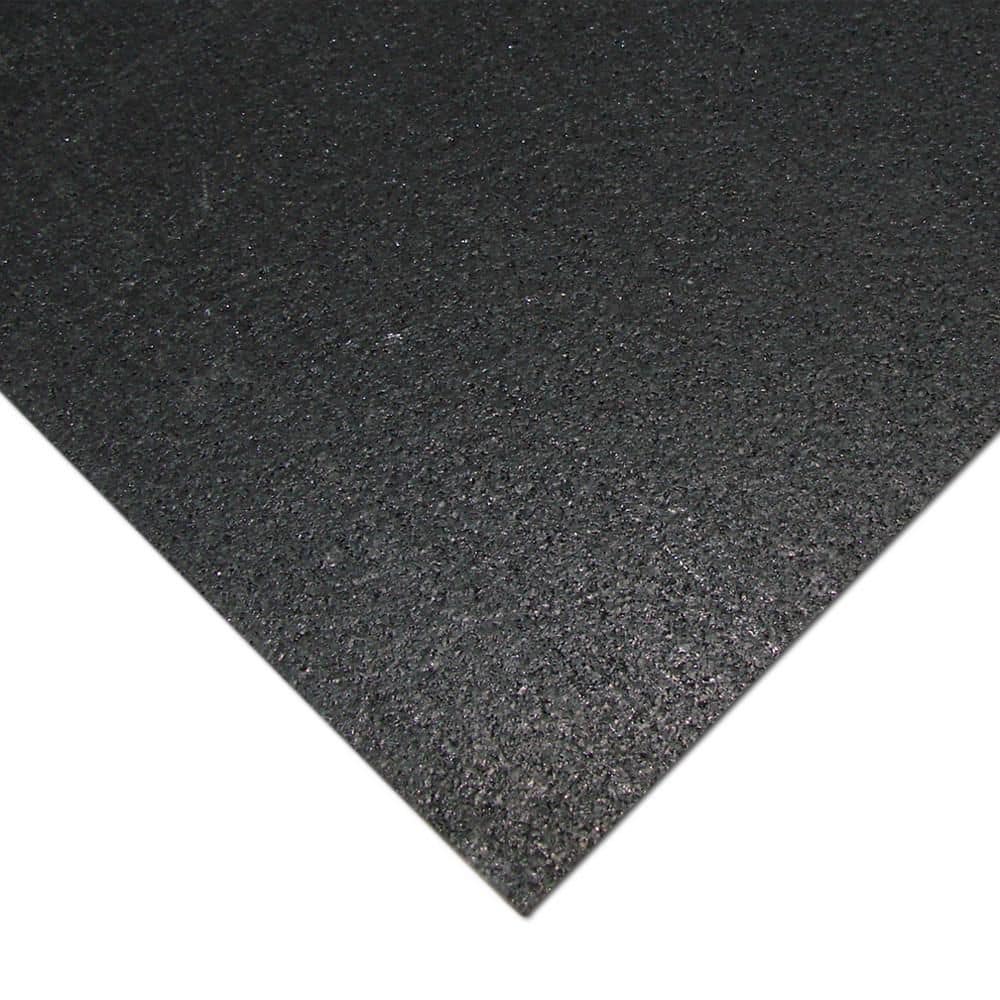 Elliptical Mat 3/16 in. x 48 in. x 78 in. Black Heavy-Duty Rubber Mat