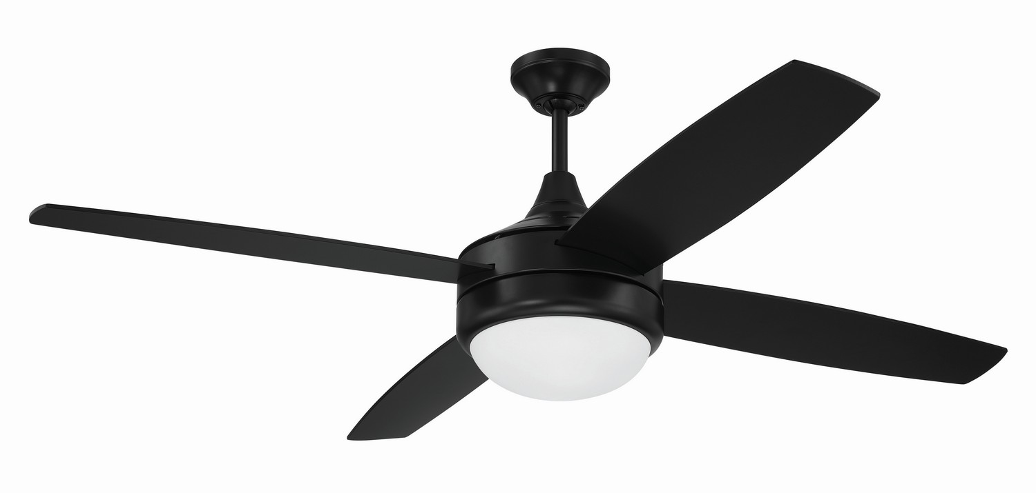 Flat Black 52"Ceiling Fan from the Phaze II 4- Blade Collection