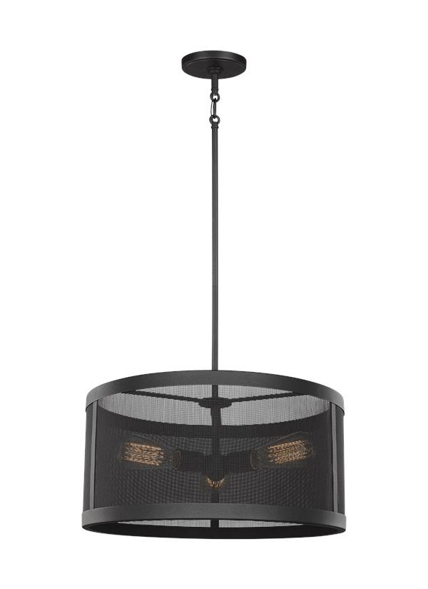 Gereon 3-Light LED Pendant Light in Black