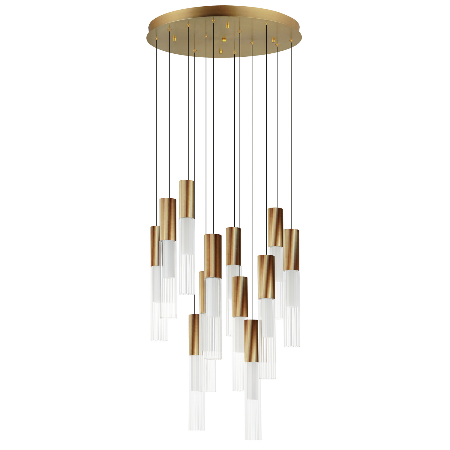 Gold LED Pendant from the Reeds Collection