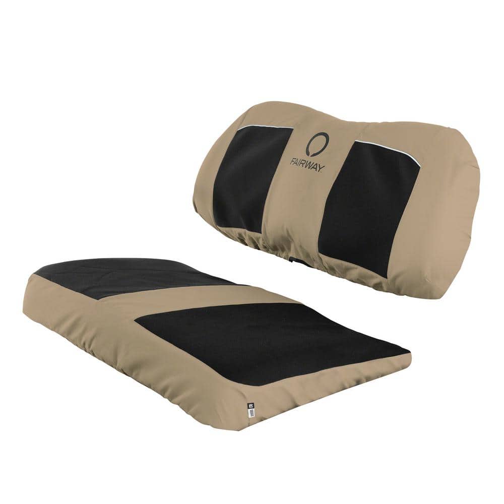Golf Car Neoprene Paneled Seat Cover, Khaki