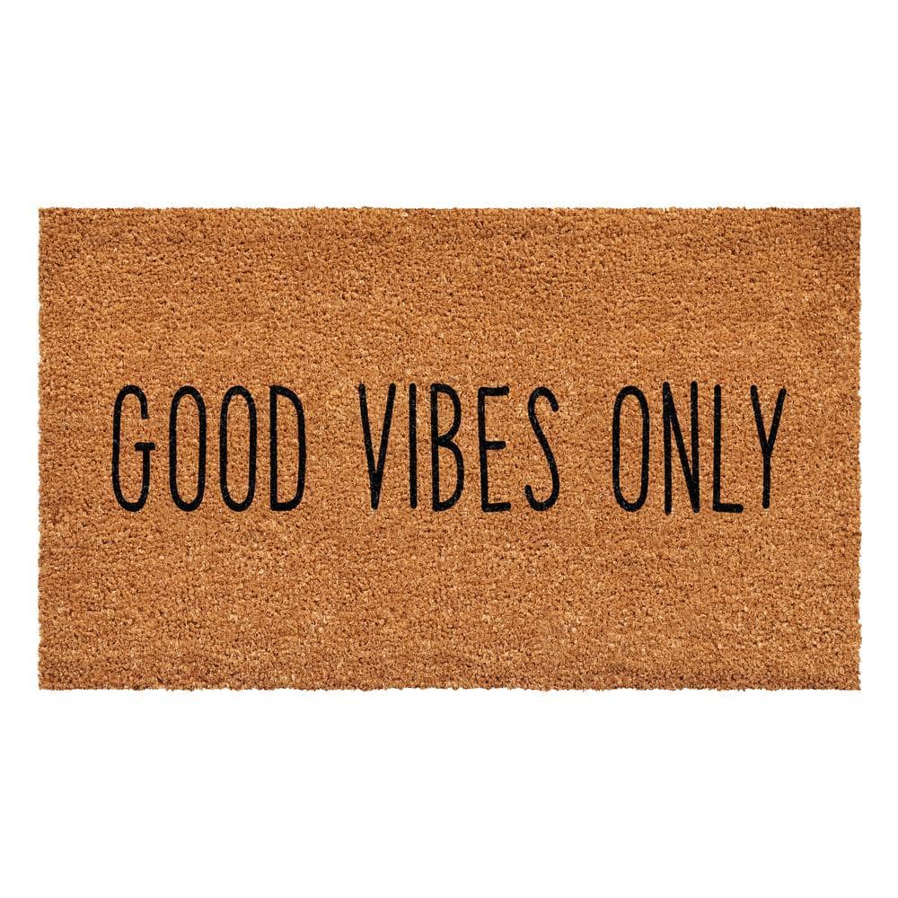 Good Vibes Only 17 in. x 29 in. Door Mat