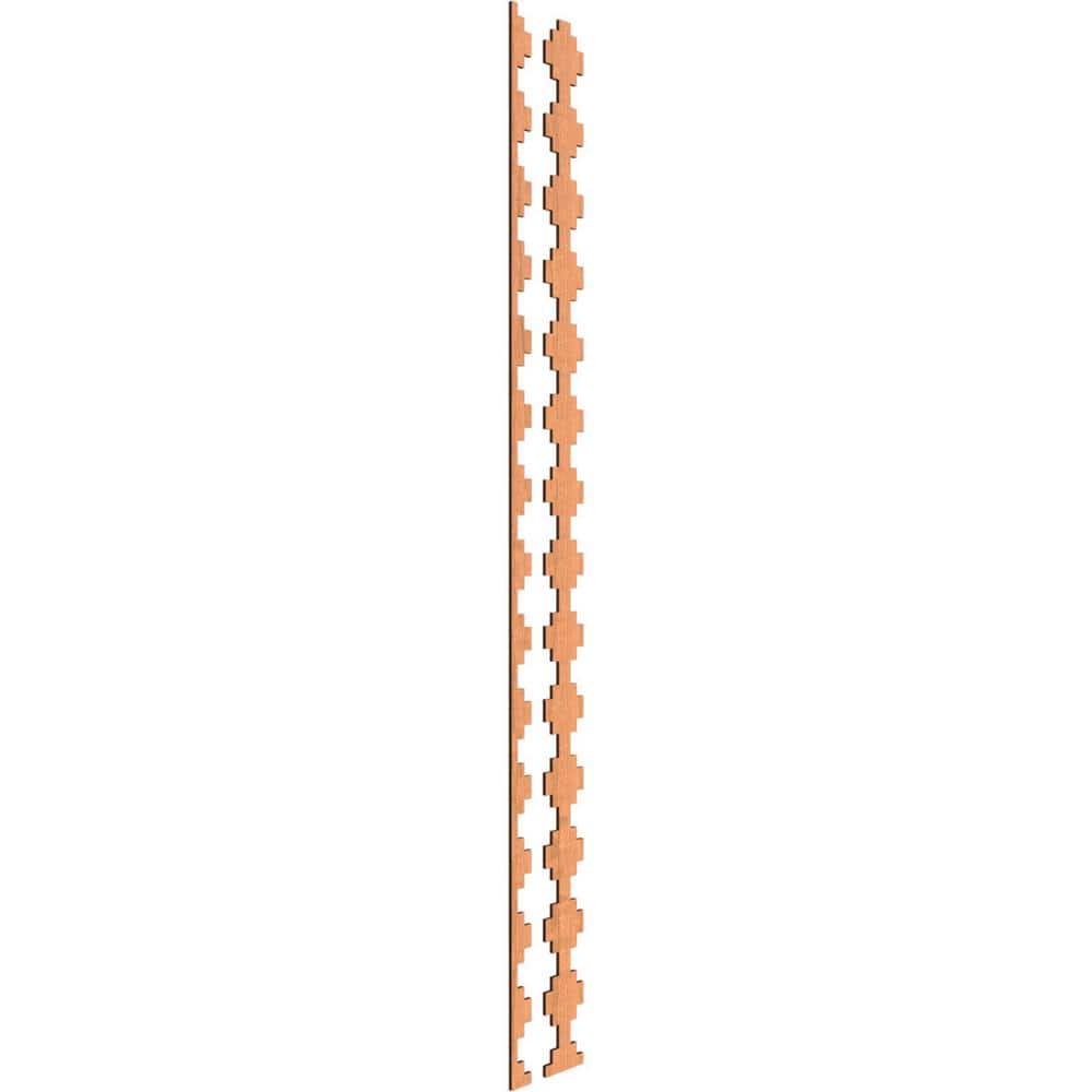 Gypsum 94 in. H x 0.375 in. W Slatwall Panels in Cherry 15-Pack