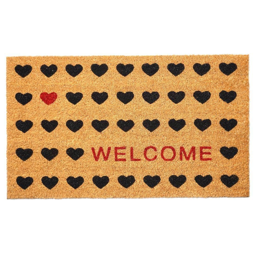Heart Welcome Doormat 24" x 36"