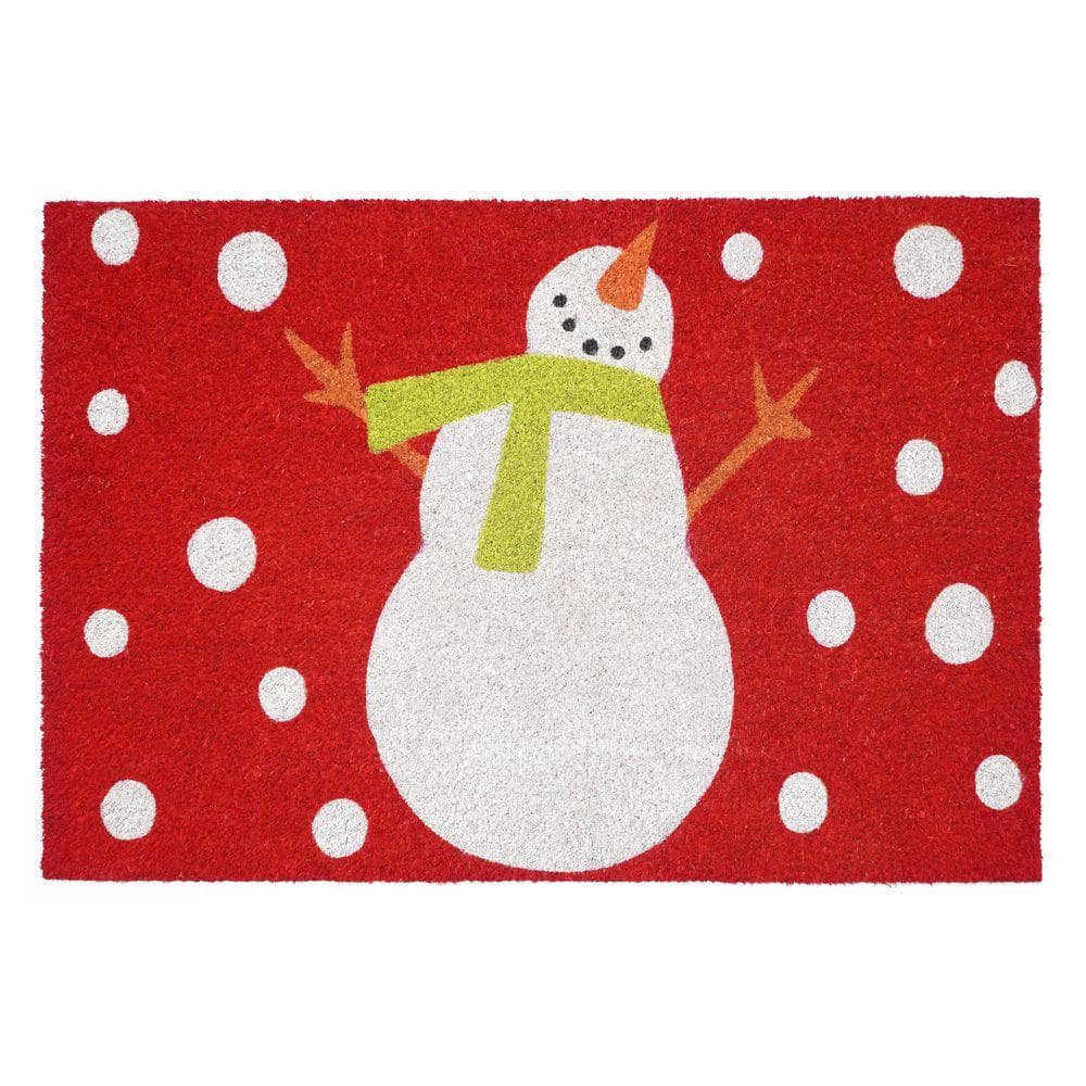 Holiday Snowman Doormat, 24" x 36"