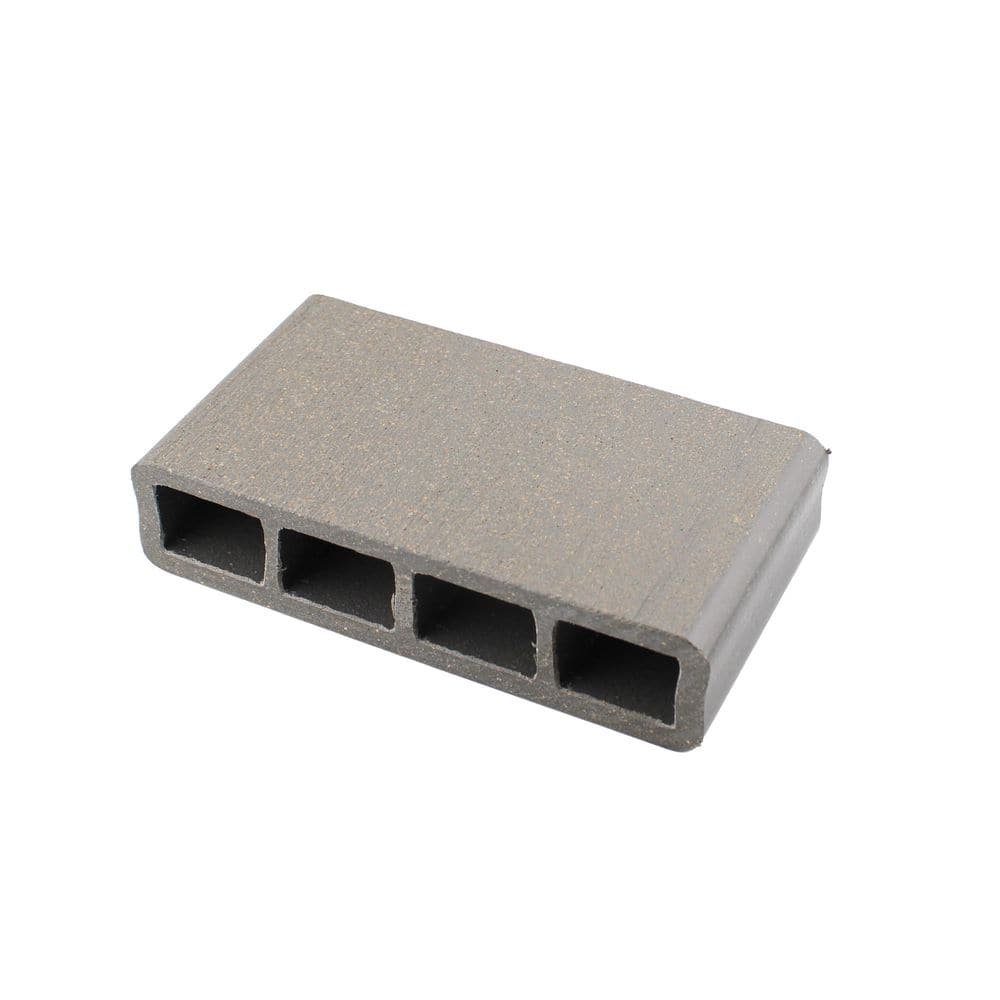 I Dekk HD 1 in. x 5.25 in. x 3 in. Driftwood Composite Deck Board Sample