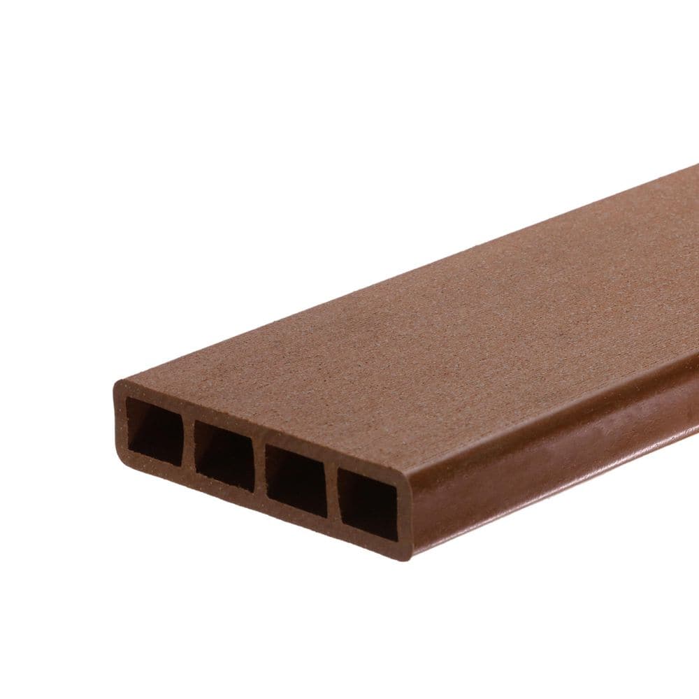 I.Dekk HD 1 in. x 6 in. x 20 ft. Mahogany Solid Edge Composite Deck Board