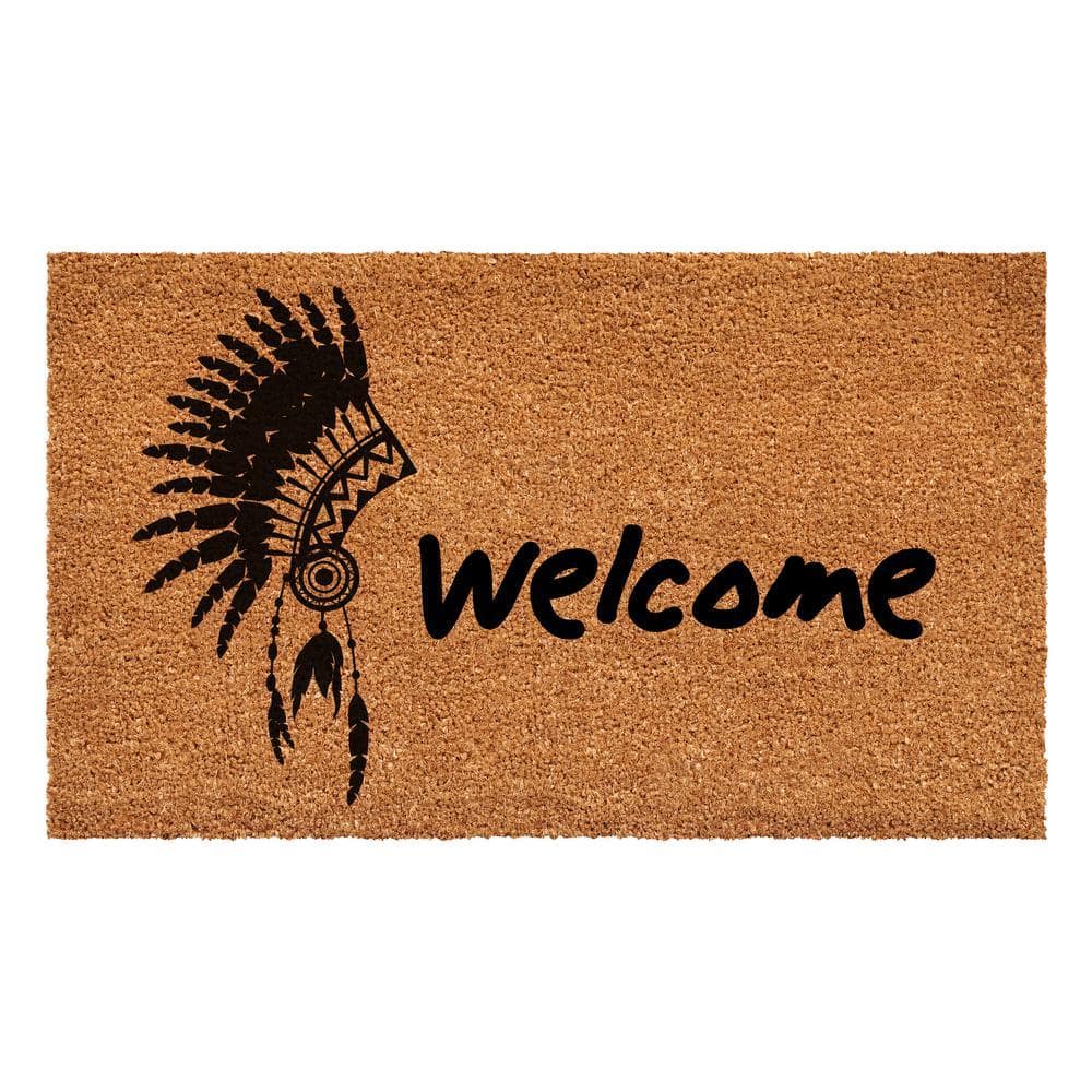 Indian Bonnet Doormat, 24" x 36"