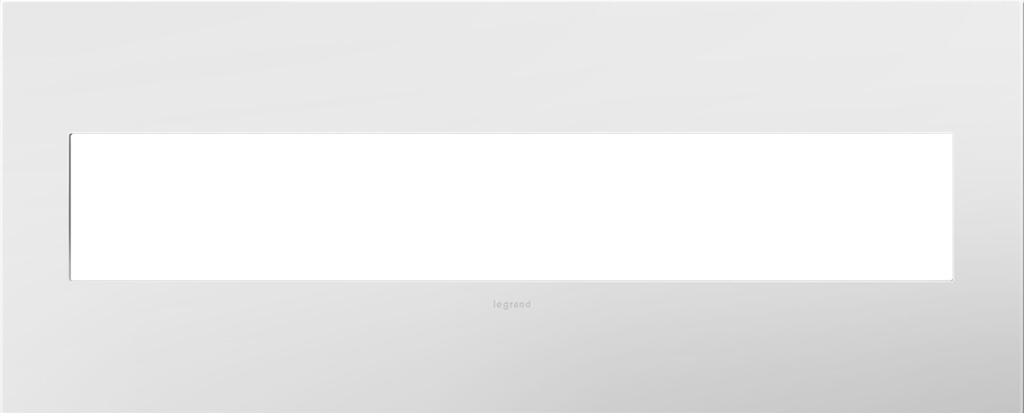 LeGrand adorne Gloss White-on-White 6 Opening Wall Plate