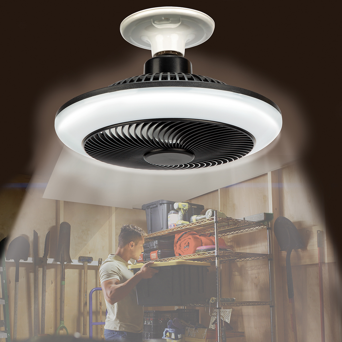 Light Socket Fan and Light