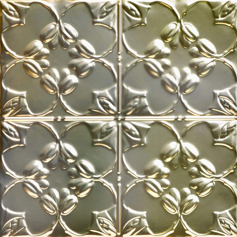 Lilac Gold Nugget 2 ft. x 2 ft. Decorative Nail Up Tin Ceiling Tile (48 sq. ft./case)