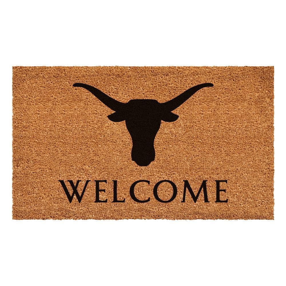 Longhorn Welcome Doormat, 30" x 48"