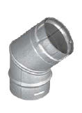 M & G Duravent 4PVP-E45 4 Inch Pelletvent Pro 45 Deg Stainless Elbow