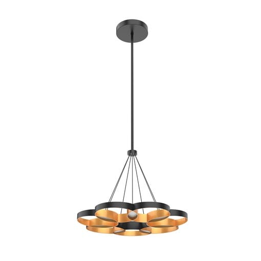 Maestro Chandelier in Black with Gold