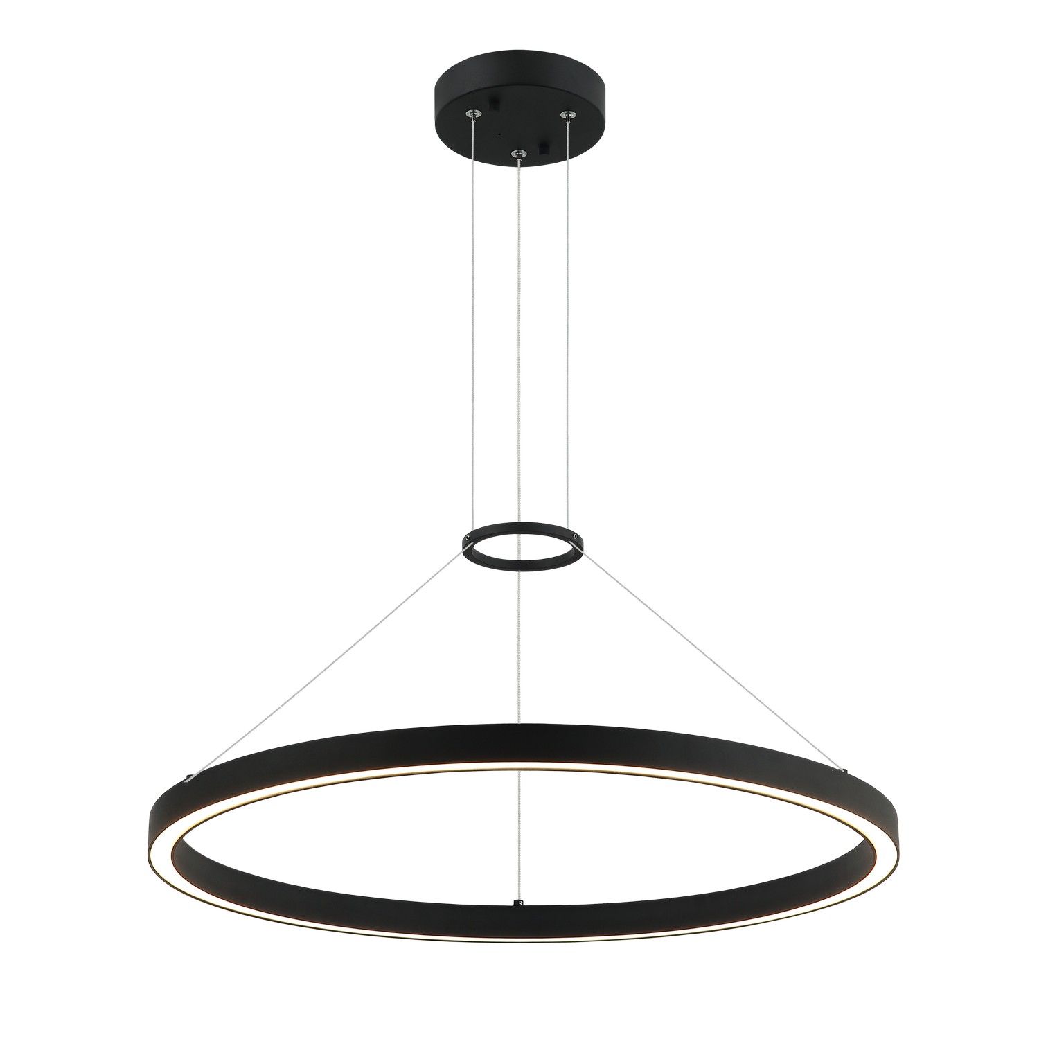 Matte Black LED Chandelier from the O'Hara Collection