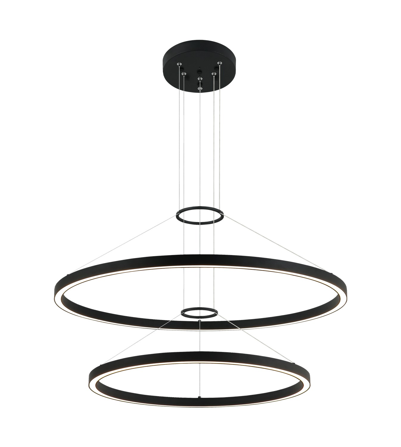 Matte Black LED Chandelier from the O'Hara Collection