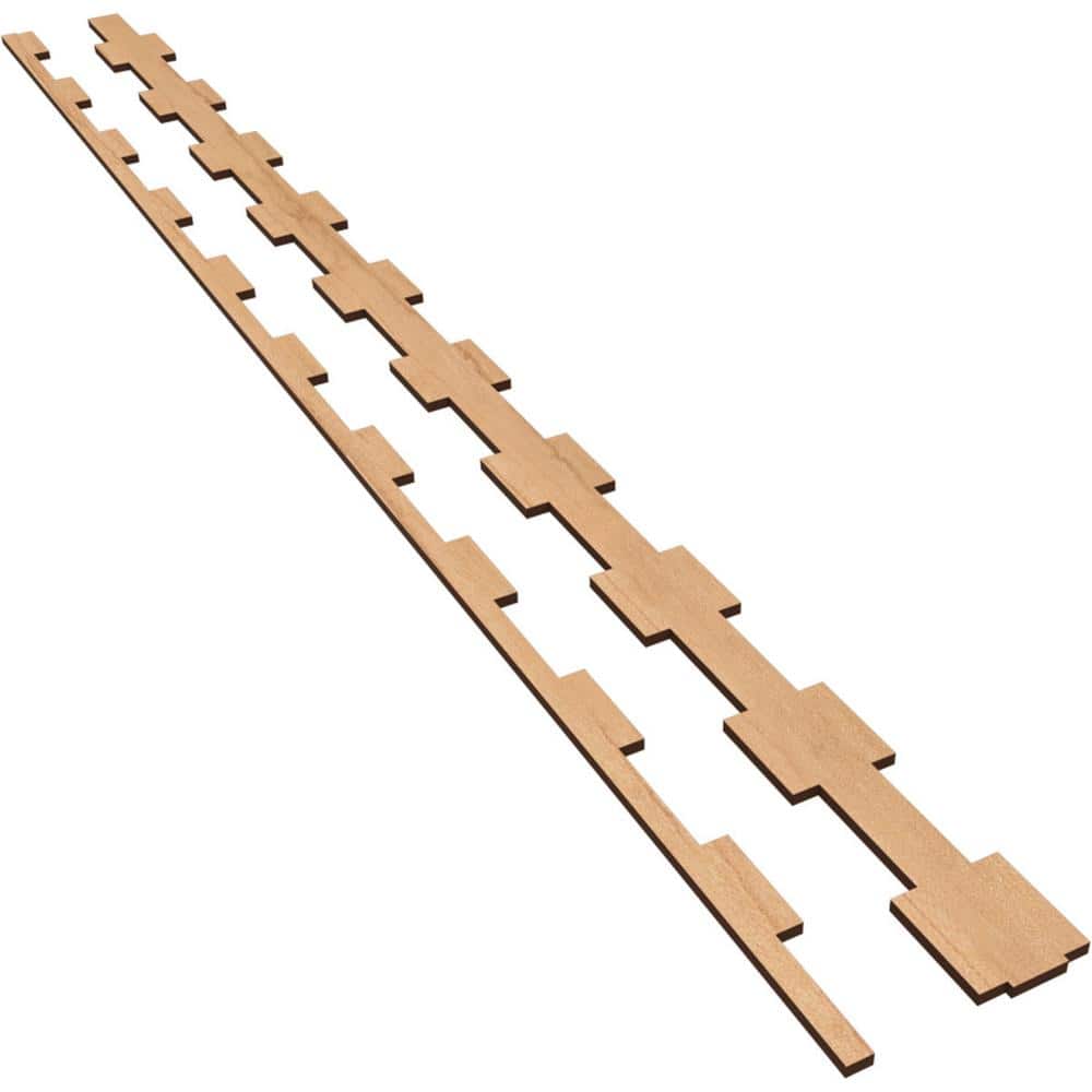 Midland 47 in. H x 0.25 in. W Slatwall Panels in Maple 30-Pack