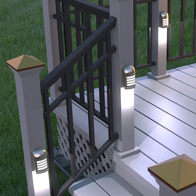 Motion Sensing Deck Lights (Set of 2) - Bronze