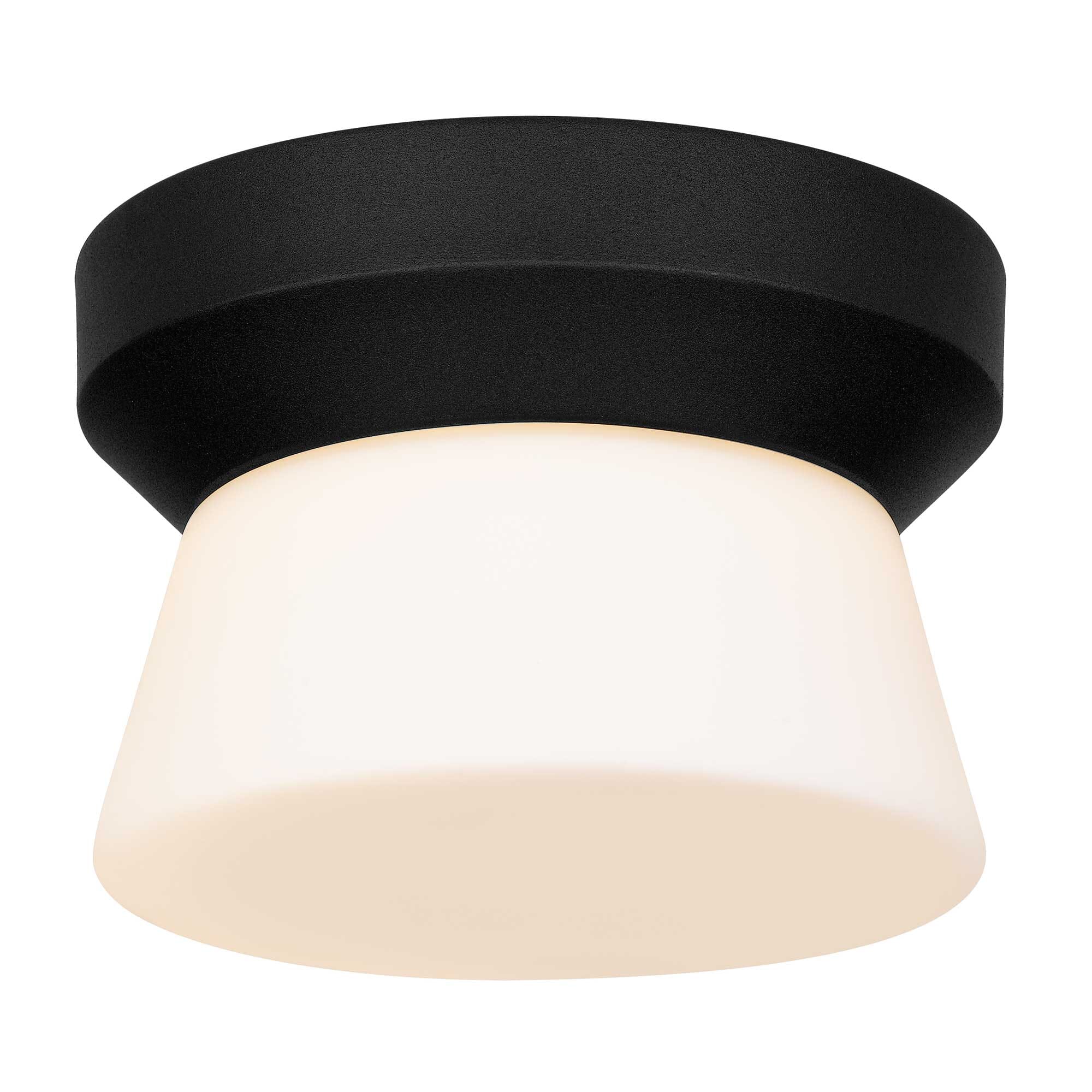 Multi Color-Temp Skirt LED Flush Mount in Sand Black