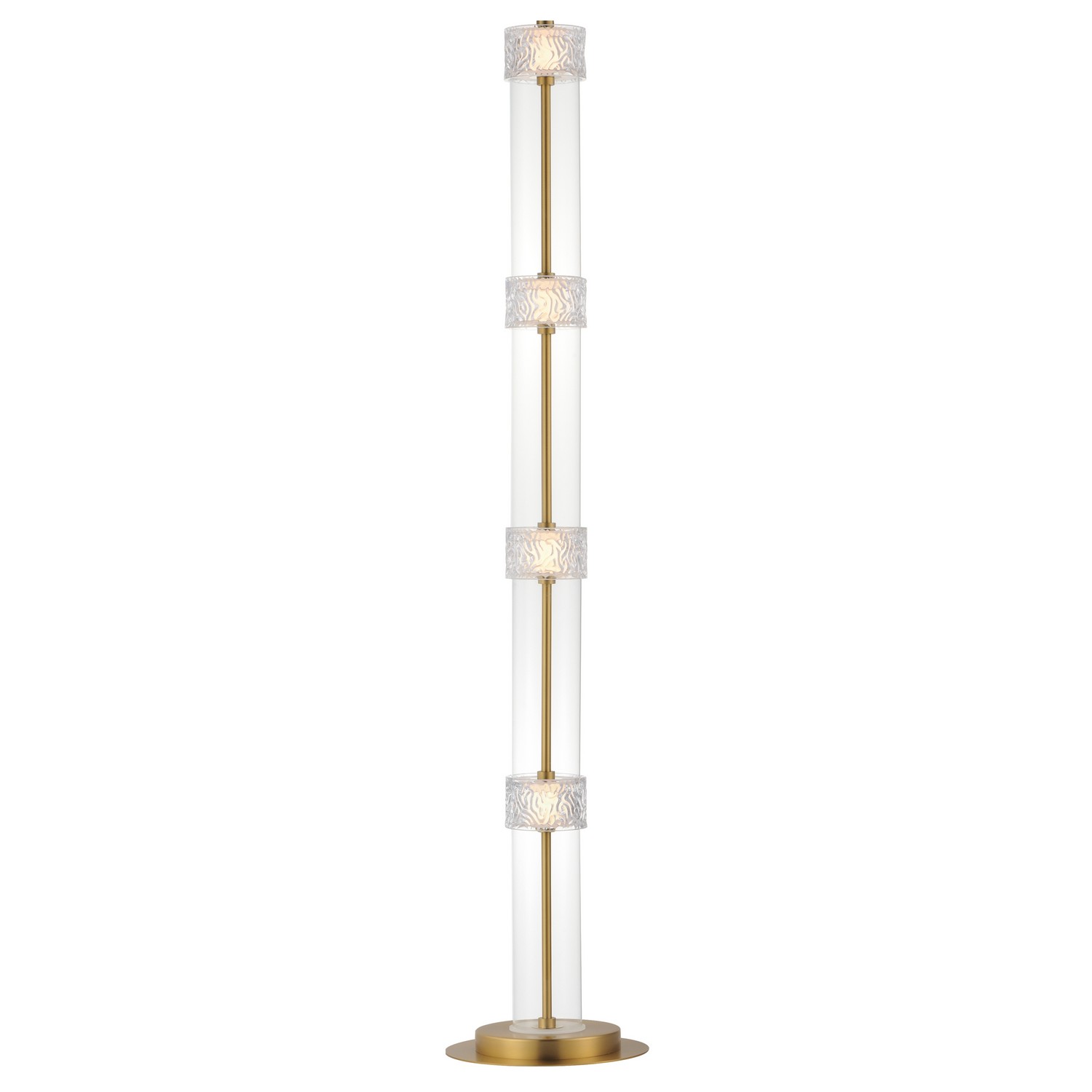 Natural Aged Brass LED Floor Lamp from the Elysian Collection