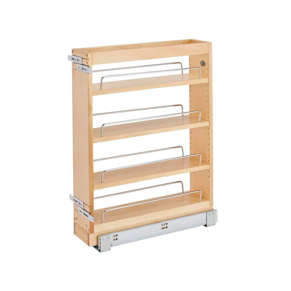 Natural Maple Pull Out Vanity Storage Organizer for Base Cabinets