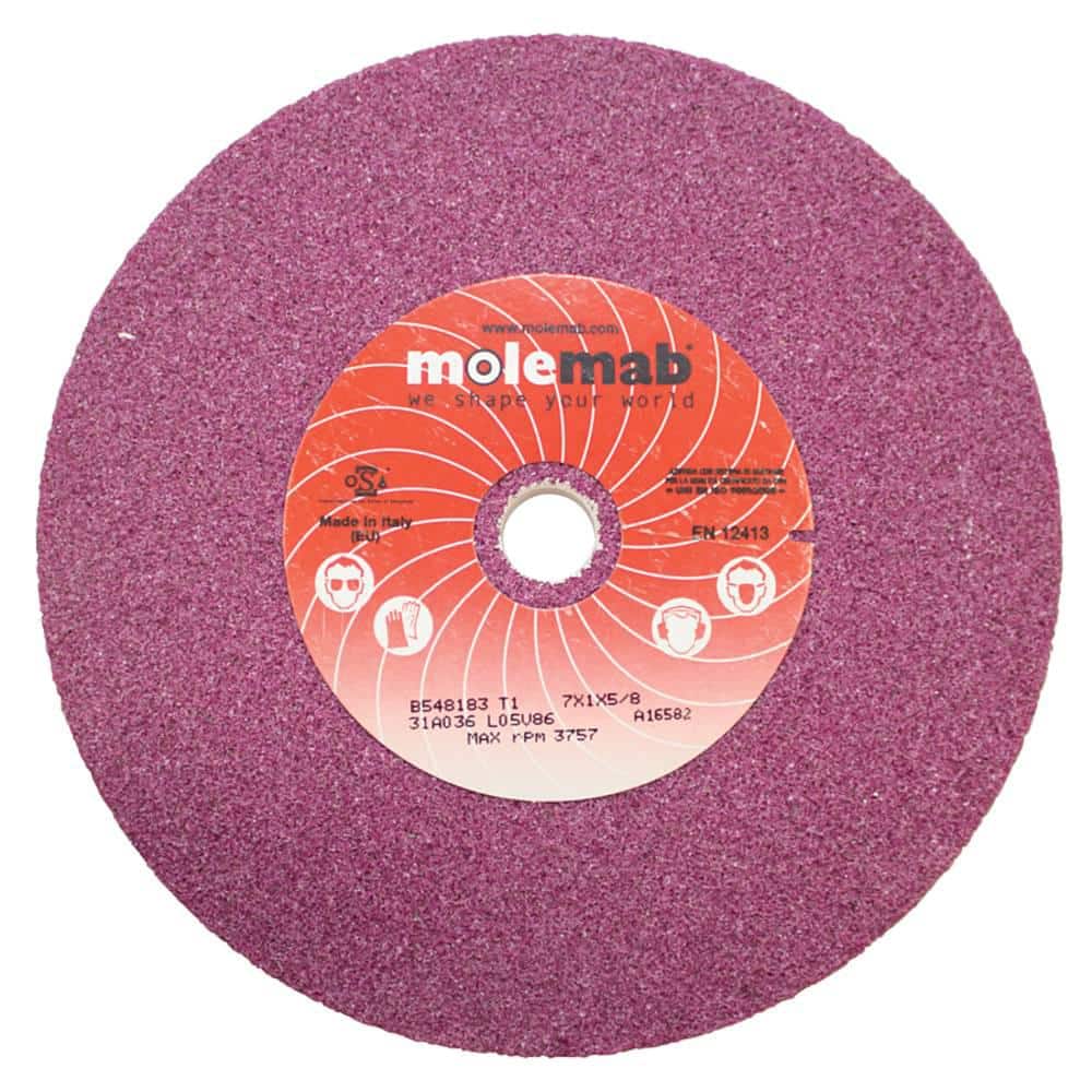 New Grinding Wheel for I.D. 5/8 in., Thickness 1 in., O.D. 7 in., Maximum RPM 3756, Material Ruby, O.D. 7 in.
