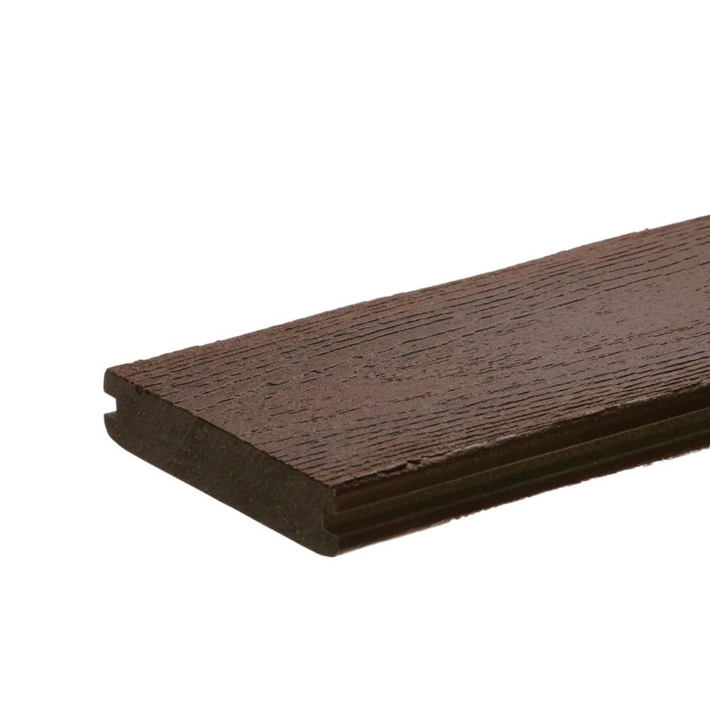 Optima Dekk 1 in. x 6 in. x 16 ft. Sedona Red Grooved Edge Composite Deck Board
