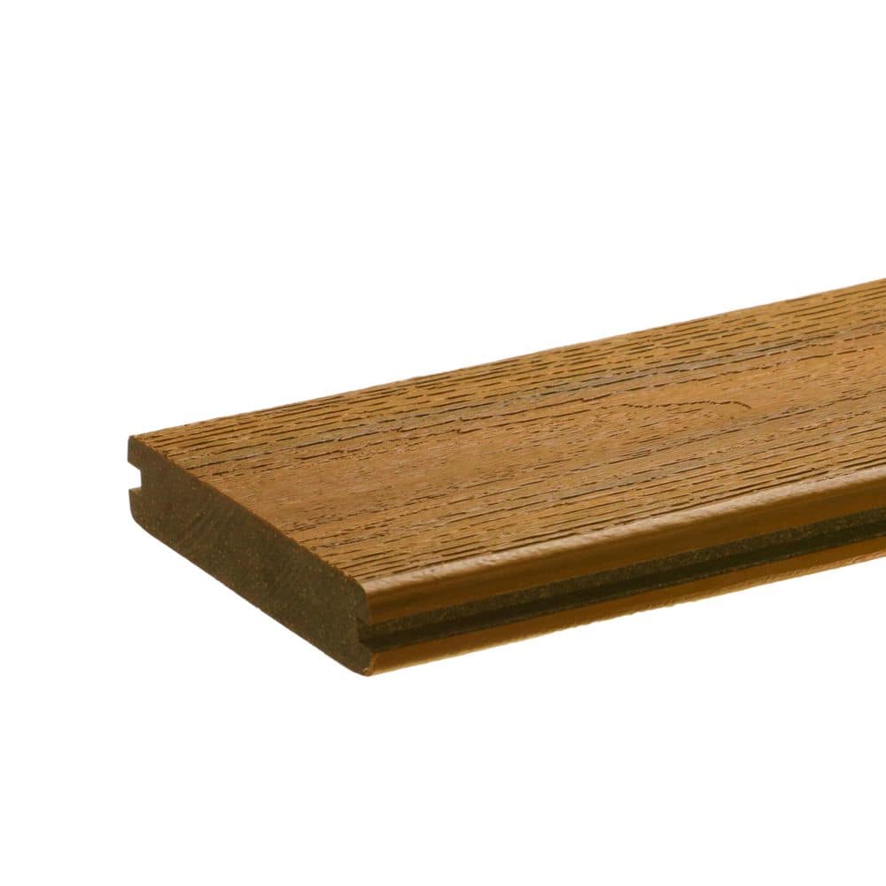 Optima Dekk 1 in. x 6 in. x 16 ft. Warm Cedar Grooved Edge Composite Deck Board