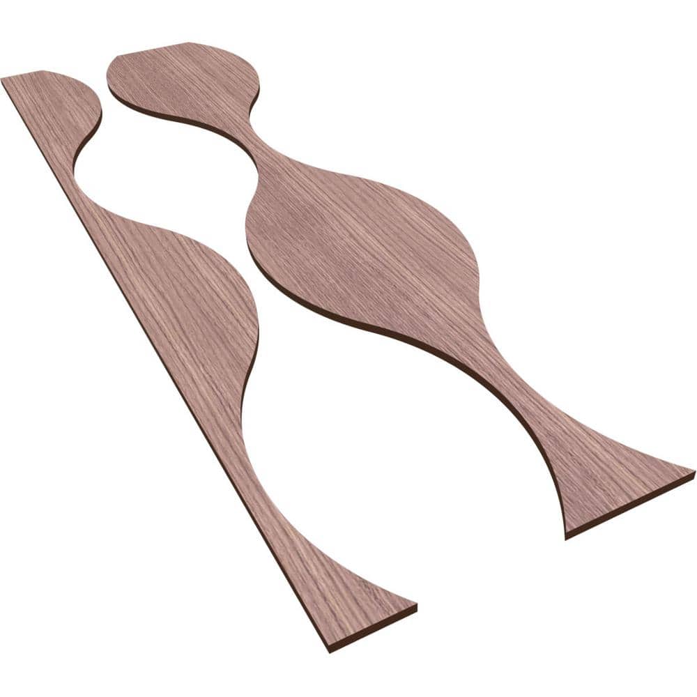 Ozark 47 in. H x 0.375 in. W Slatwall Panels in Walnut 9-Pack