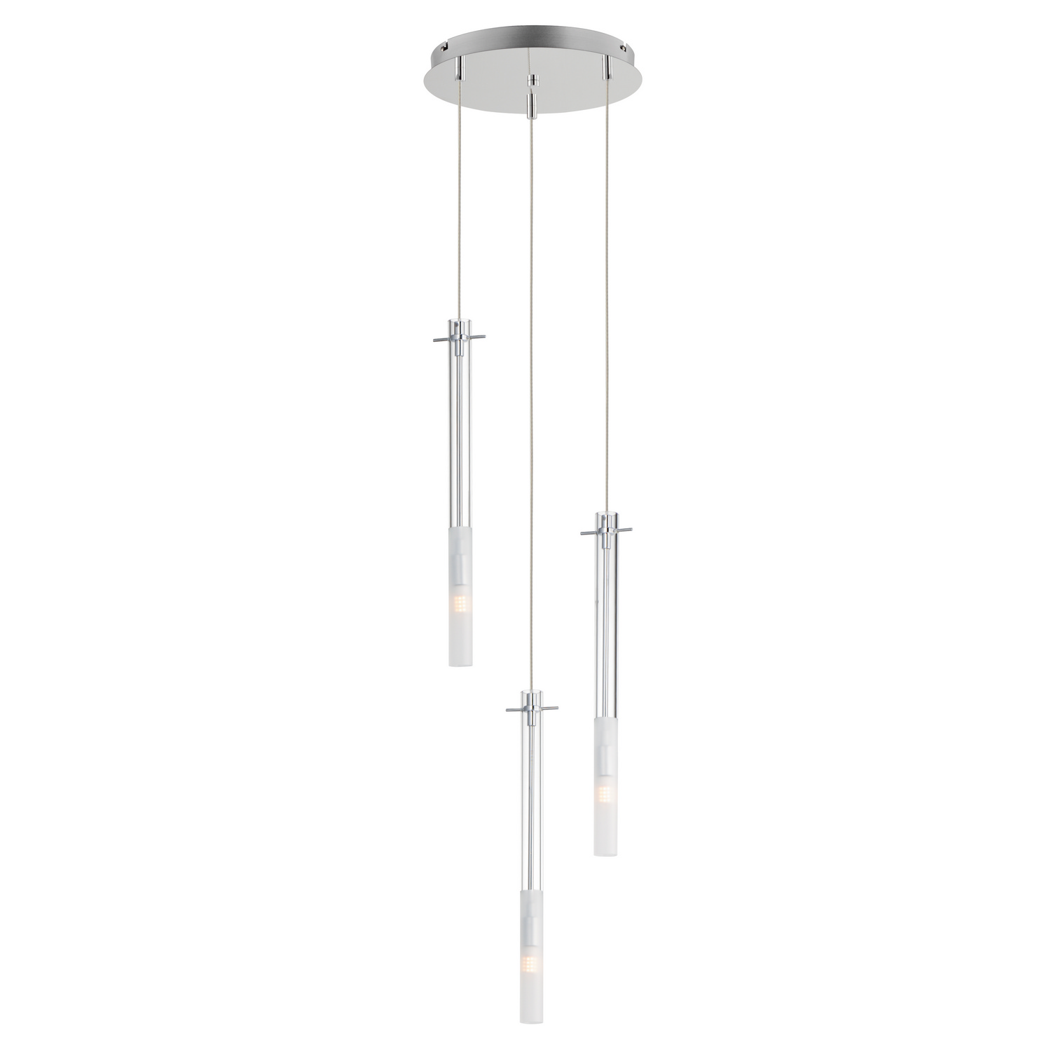 Polished Chrome LED Pendant from the Pipette Collection