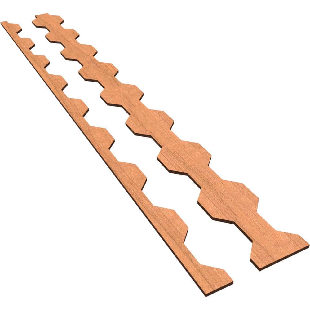 Pontiac 47 in. H x 0.25 in. W Slatwall Panels in Cherry 17-Pack