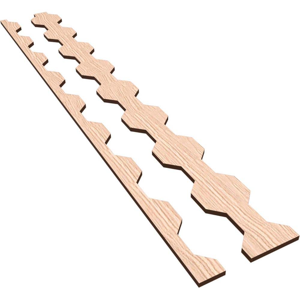 Pontiac 47 in. H x 0.375 in. W Slatwall Panels in Red Oak 17-Pack
