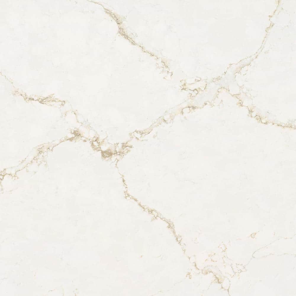 Quartz Countertop Sample in Blanc Elysee