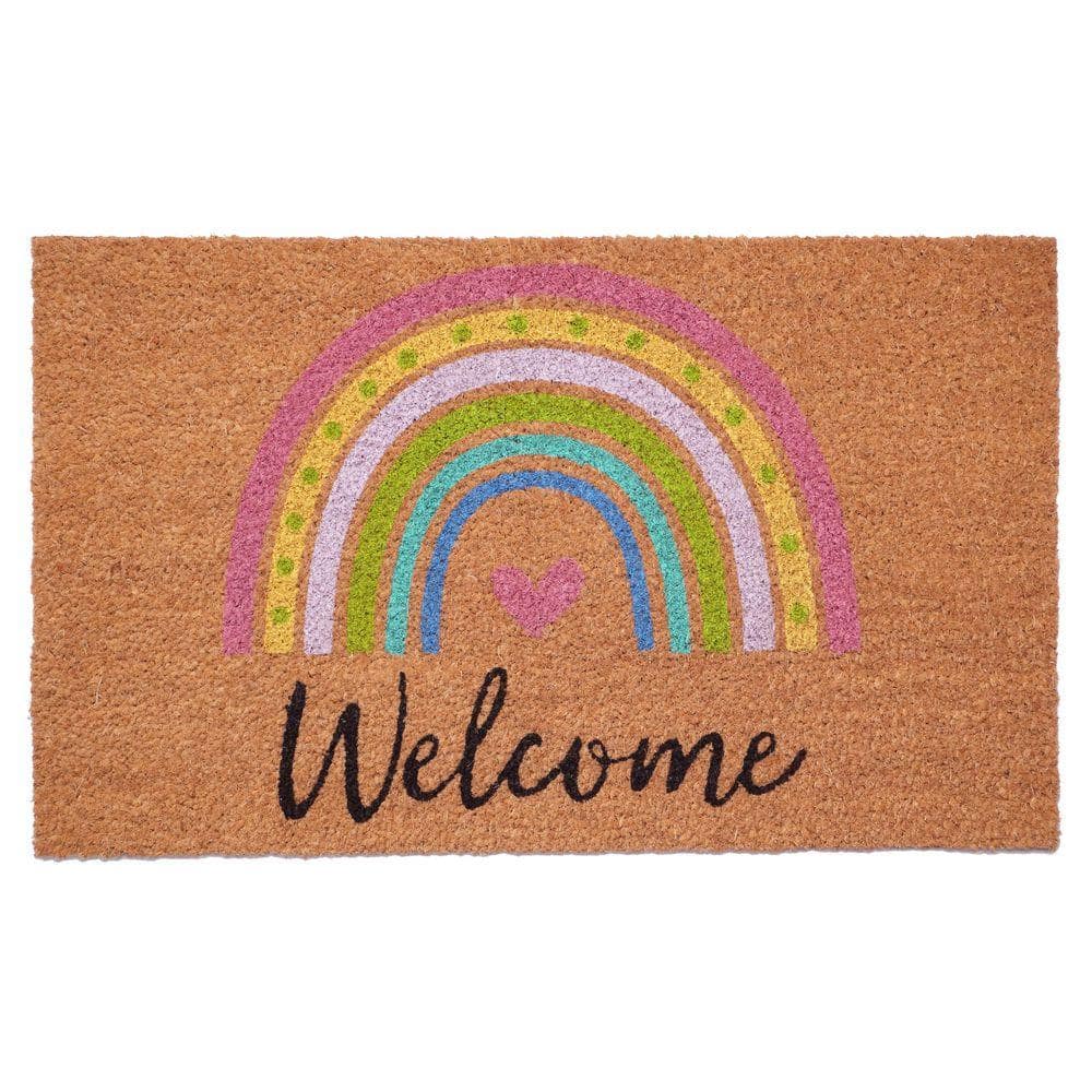 Rainbow Welcome Doormat 17" x 29"