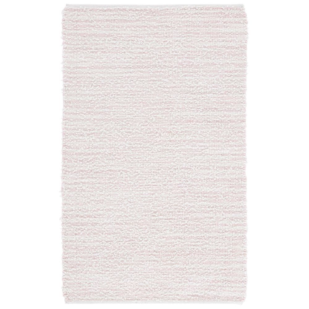 Renewal 4 ft. x 6 ft. Pink/Ivory Abstract Striped Area Rug