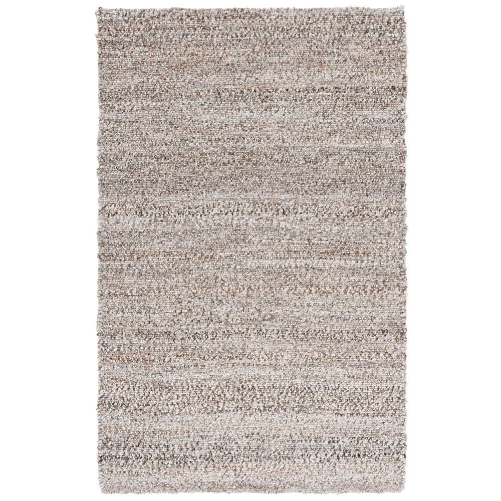 Renewal 5 ft. x 8 ft. Natural/Gray Distressed Solid Area Rug