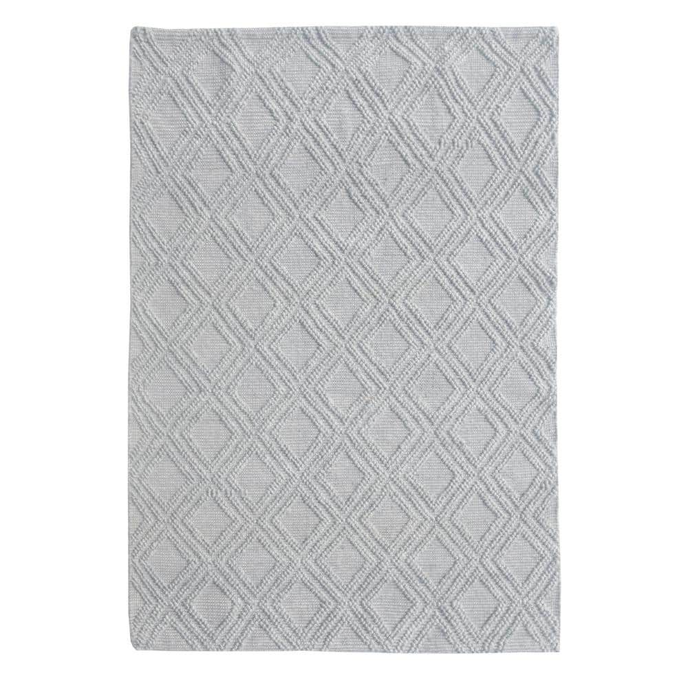 Renewed 5 ft. x 7 ft. Gray Farmhouse Upcycled Handwoven Area Rug