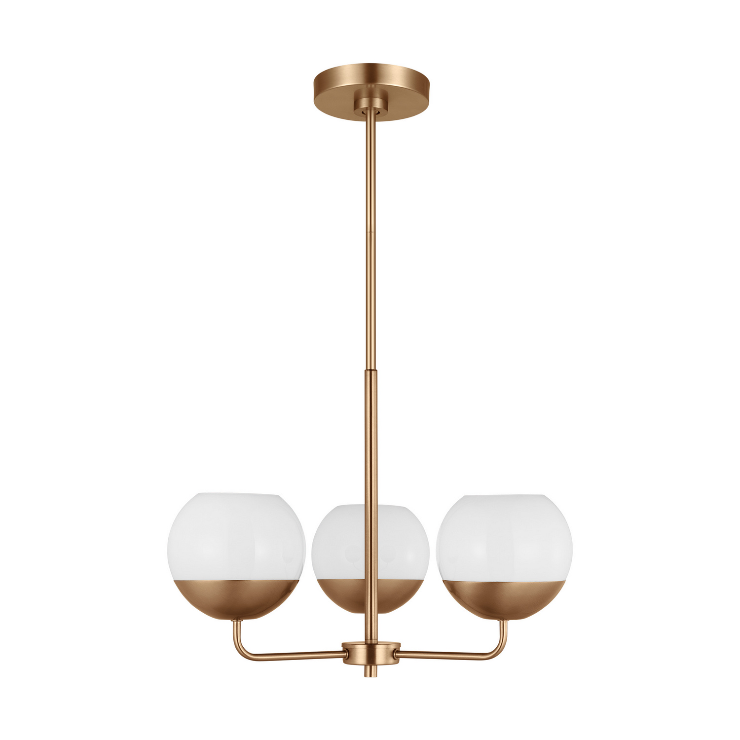 Satin Brass LED Chandelier from the Alvin Collection