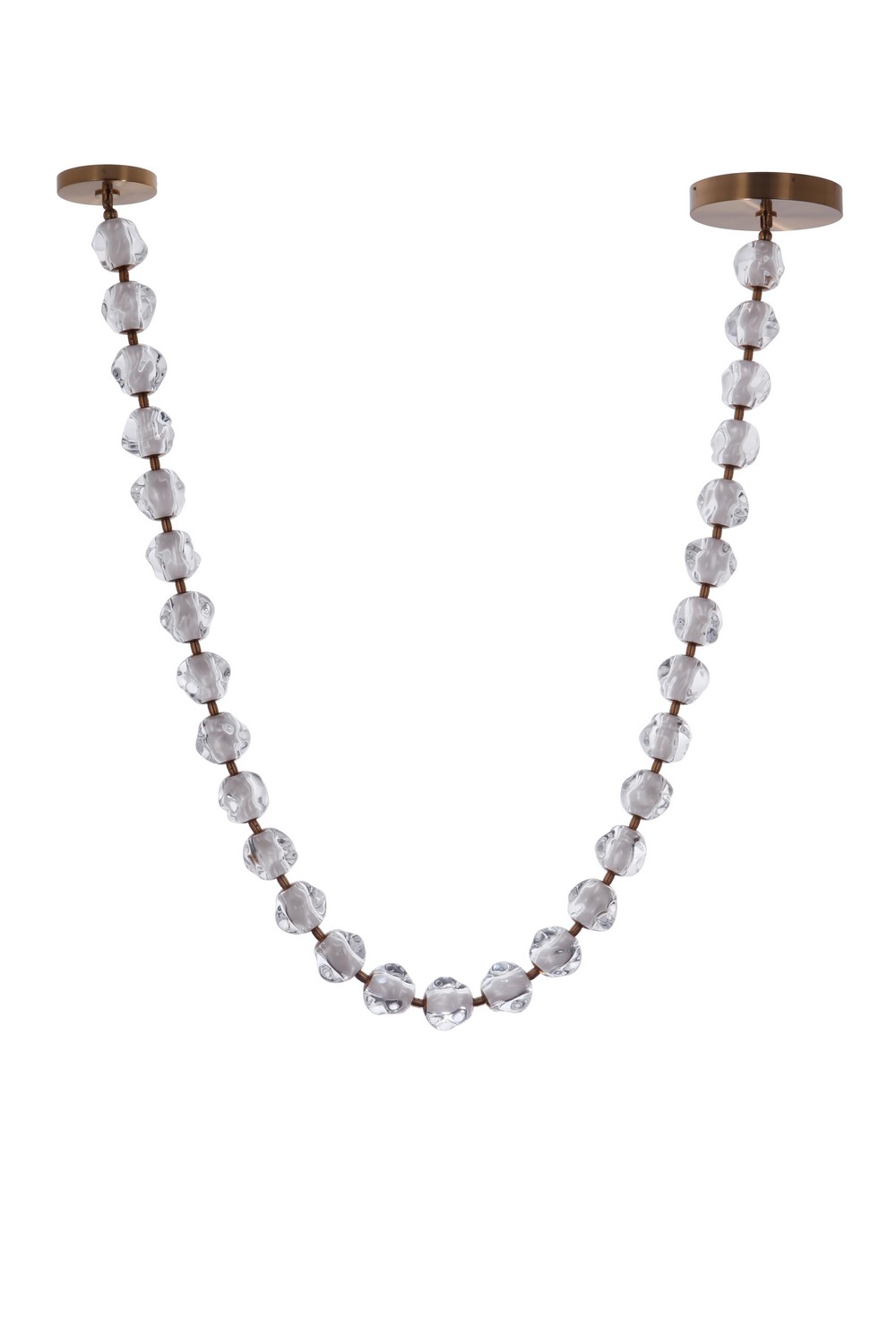 Satin Brass LED Pendant from the Jackie Collection