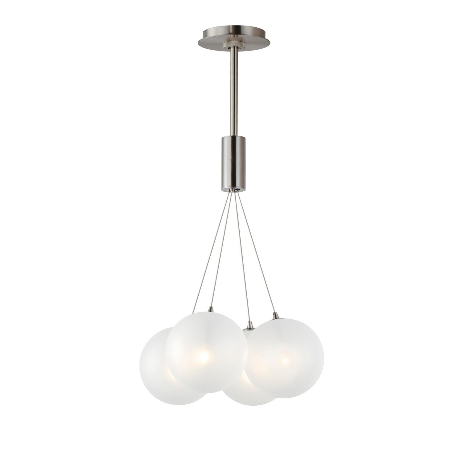 Satin Nickel LED Pendant from the Burst Collection