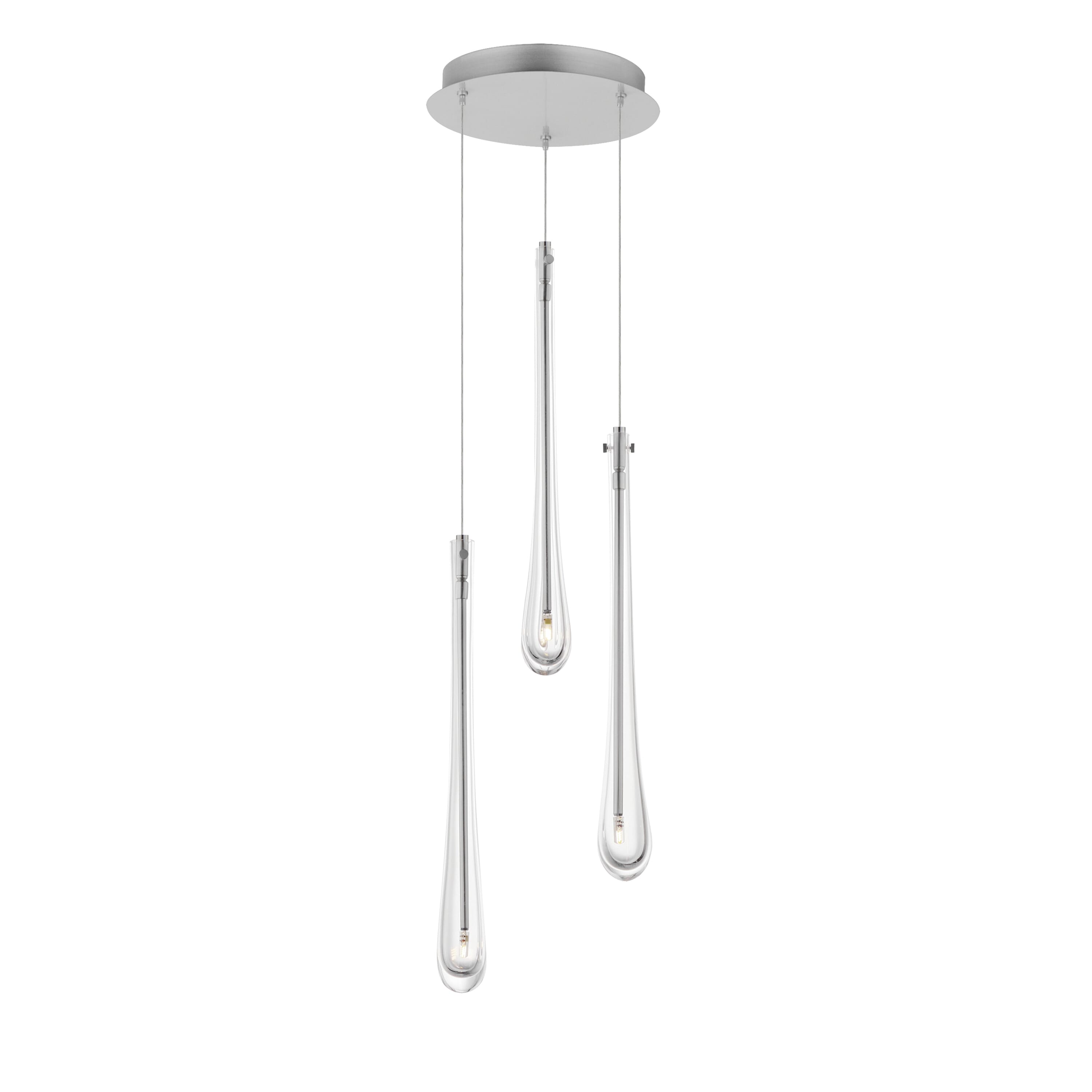 Satin Nickel LED Pendant from the Stillo Collection