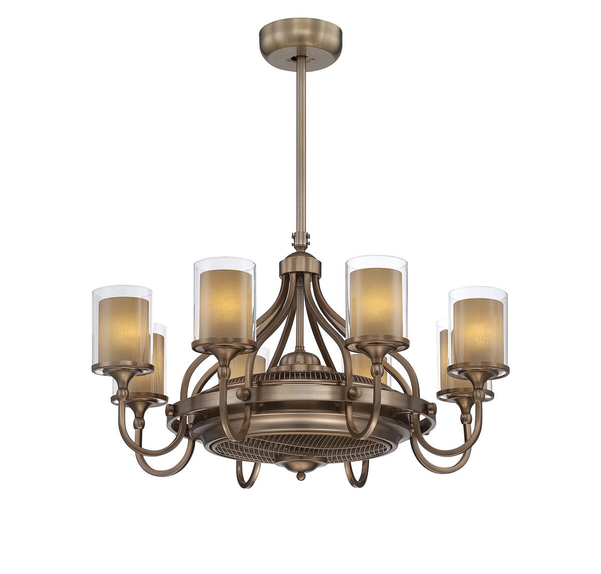 Savoy House Etesian 8-Light Air-Ionizing Fandelier in Burnished Russett - 36-329-FD-21
