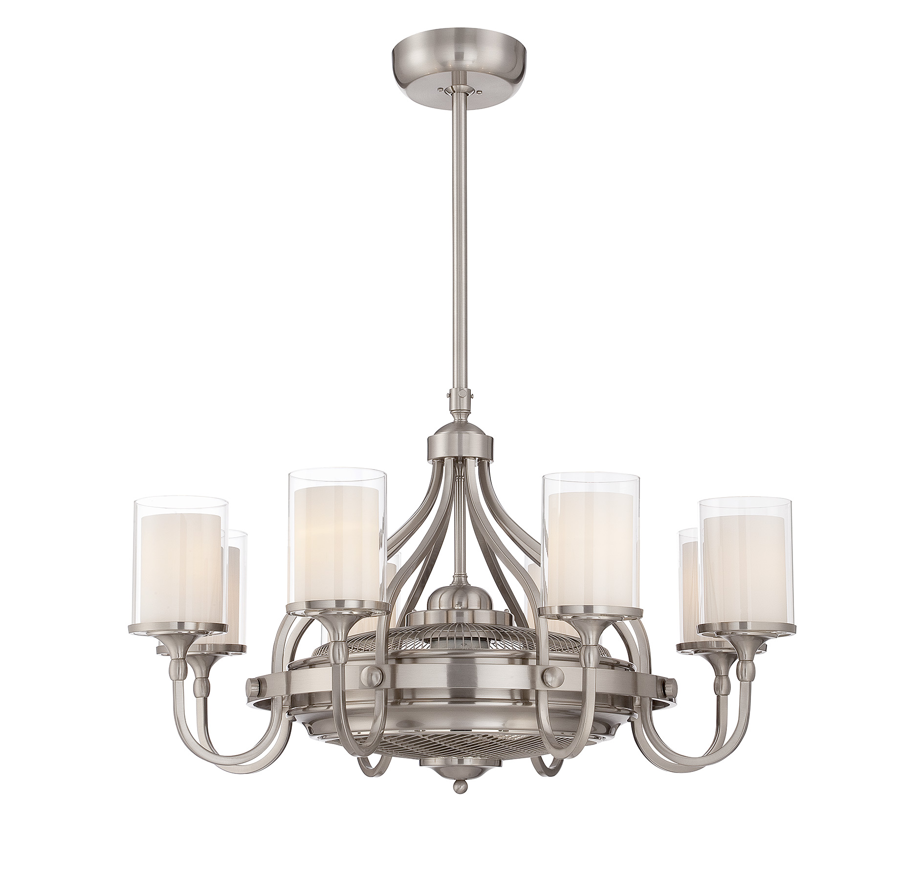 Savoy House Etesian 8-Light Fandelier in Satin Nickel - 36-329-FD-SN
