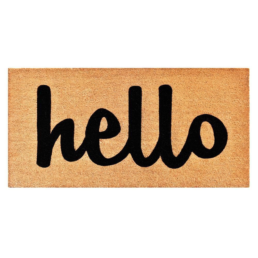 Script Hello Doormat, 3' x 6'