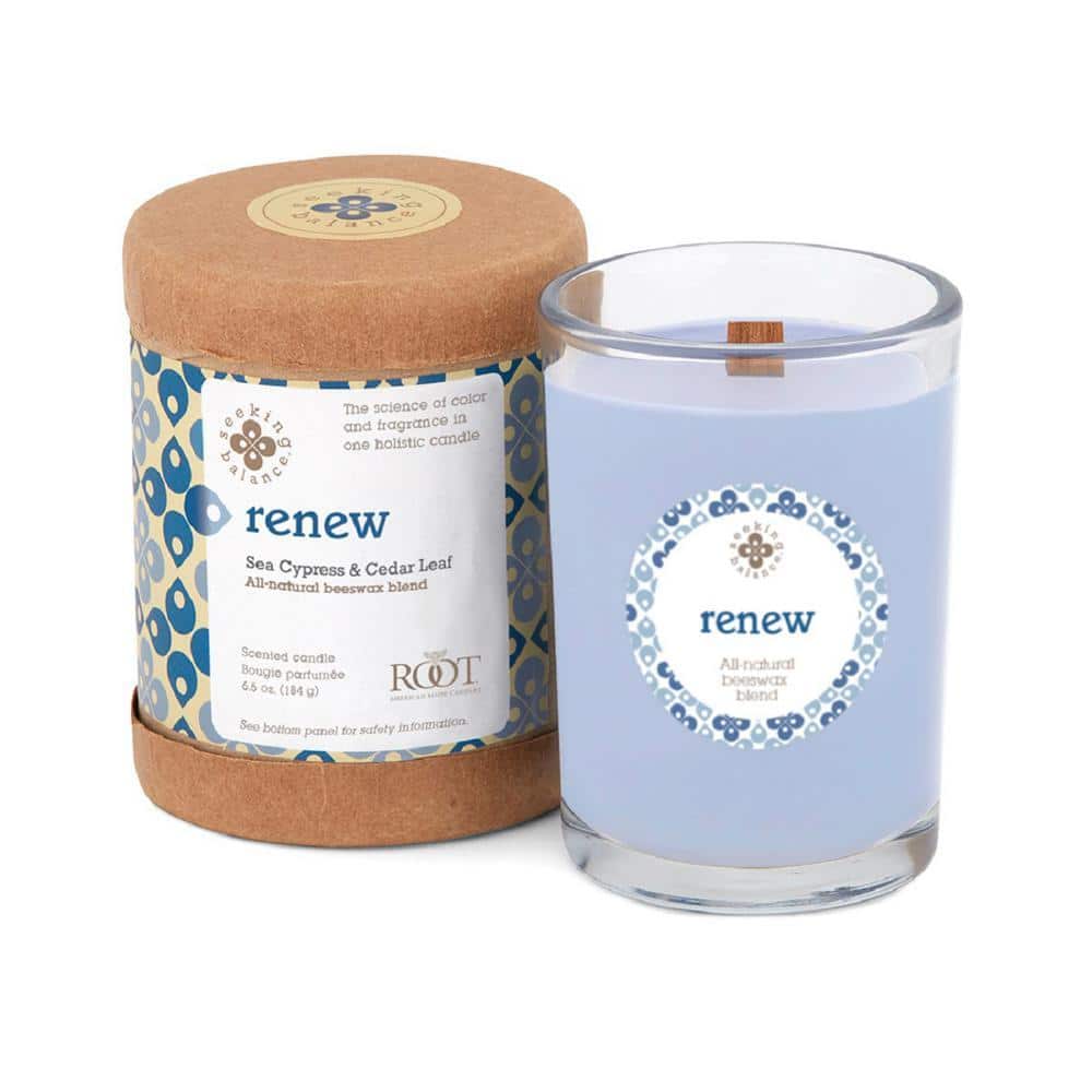 Seeking Balance Renew Seaside Cypress and Cedarleaf Scented Spa Jar Candle